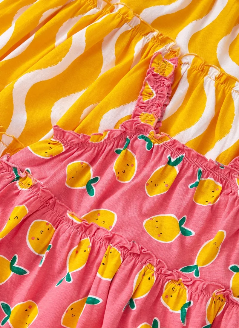 ماتلان 2 Pack Girls Pink Fruit Print Dresses